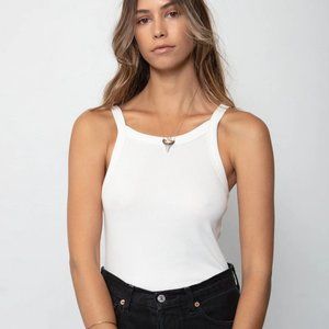 Classic Ribbed White Tank